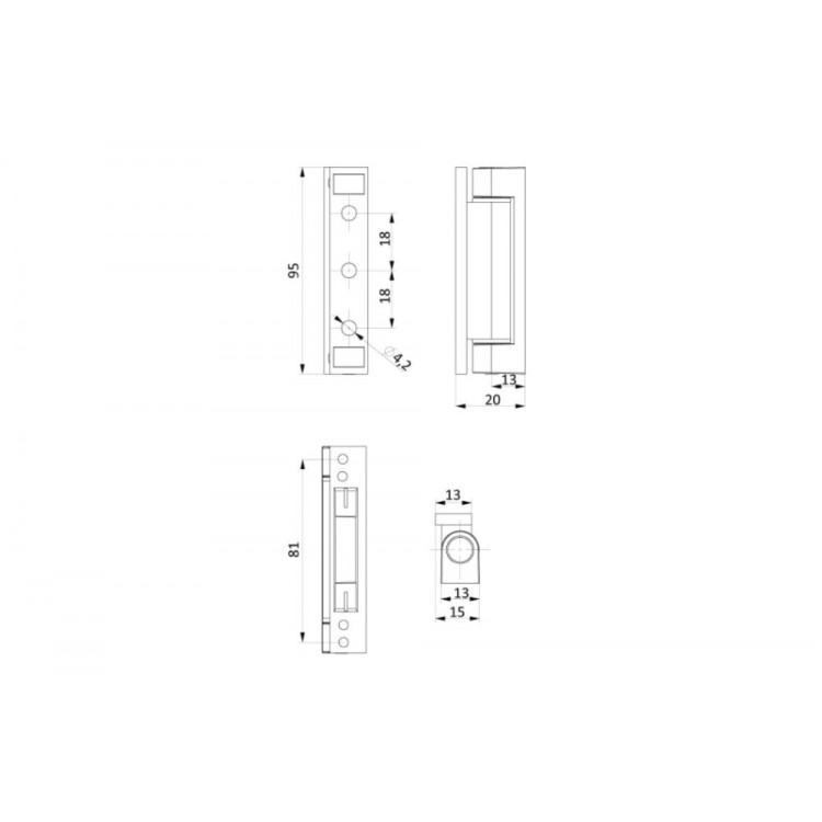 Balama simpla fixa 95mm