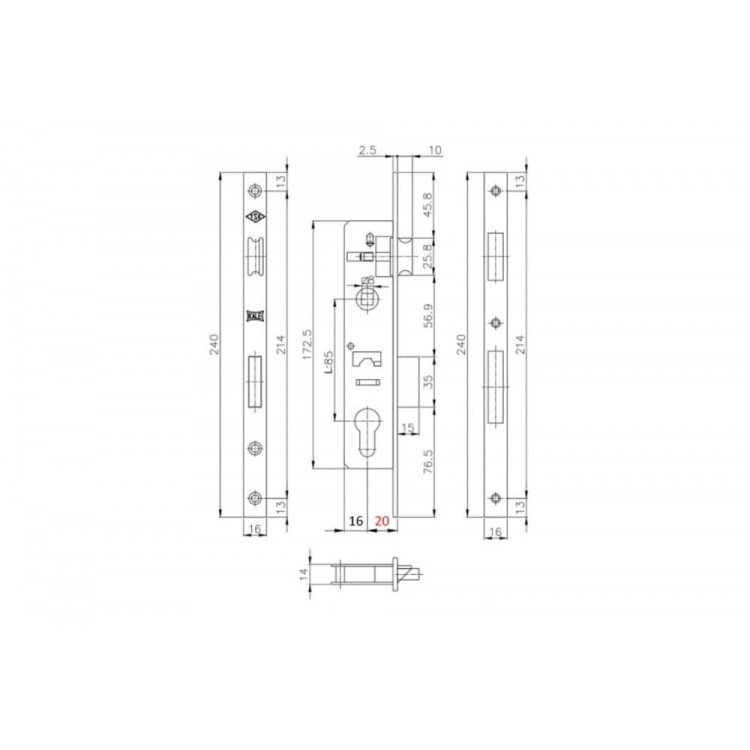 Broasca ingropata cu limba Kale 153P (20x85)