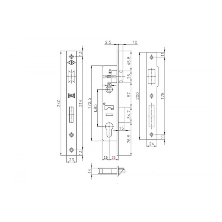 Broasca ingropata cu limba Kale 153P (25x85)