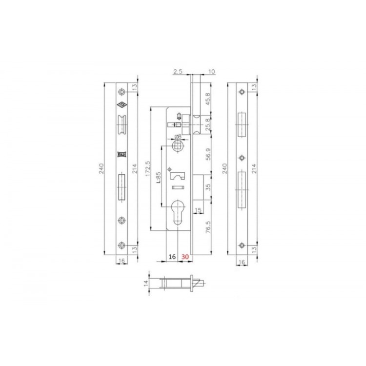 Broasca ingropata cu limba Kale 153P (30x85)